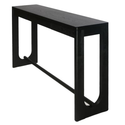 Alme Wooden Console Table, 150cm, Black
