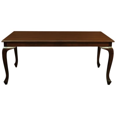 Queen Ann Mahogany Timber Dining Table180cm, Mahogany