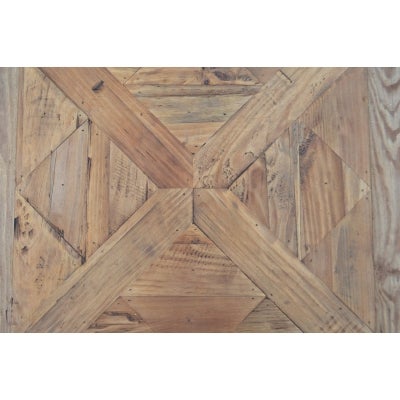 Bolden Parquet Timber Top Iron Coffee Table, 125cm