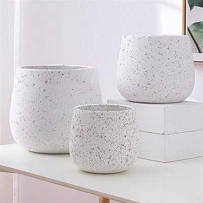 Cosima Terrazzo Planter Pot, Large, White
