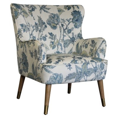 Cirencester Fabric Accent Armchair, Blue Iris
