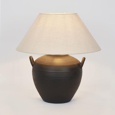 Camille Ceramic Base Table Lamp, Black