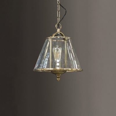 Cotton Tree Metal & Glass Pendant Light, Bronze