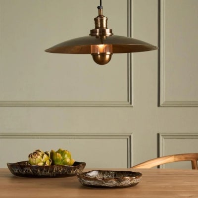 Henry Brass Pendant Light, Antique Brass