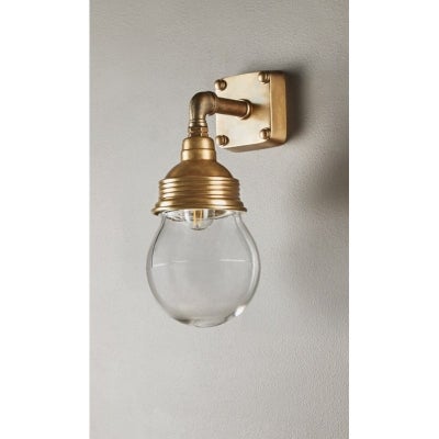 Dover IP54 Metal Indoor / Outdoor Wall Light, Antique Brass