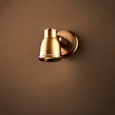 Pasco IP54 Metal Indoor / Outdoor Wall Light, Antique Brass