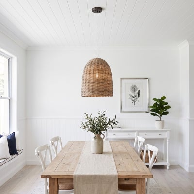 Haven Rattan Bell Pendant Light - Small
