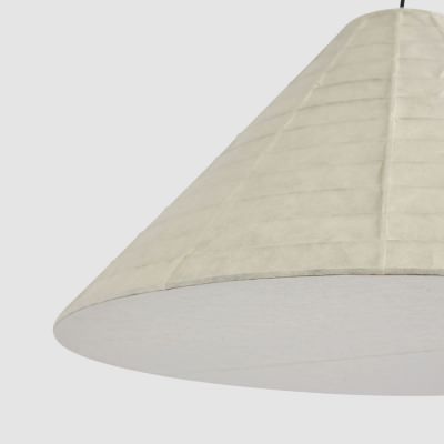 Moon Lantern Mulberry Paper Pendant Light, White