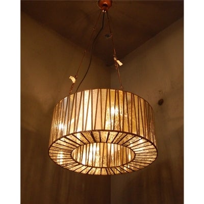 Witney Metal and Glass Ring Pendant Light - Small