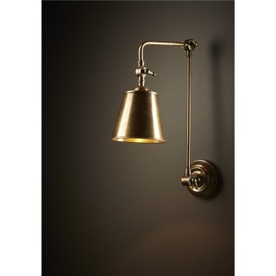 Cromwell Adjustable Metal Wall Lamp - Antique Brass