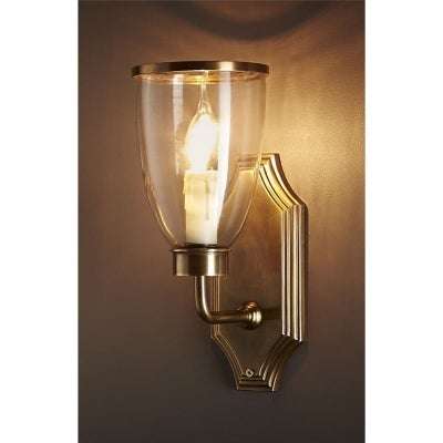 Westbrook Metal & Glass Wall Light - Brass