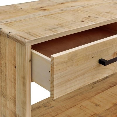 Portland Recycled Pine Timber 130cm Hall Table with Shelf
