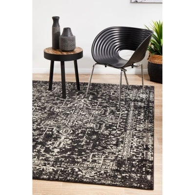 Evoke Muse Turkish Made Oriental Rug, 290x200cm, Charcoal
