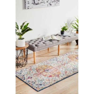 Evoke Carnival Turkish Made Oriental Runner Rug, 500x80cm