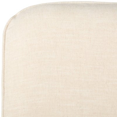 Amalfi Renzo Cotton Linen Fabric Bed Headboard, Queen, Cream