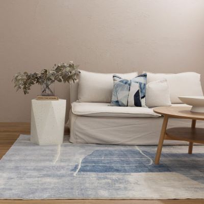 Cloud Abstract Machine Washable Modern Rug, 170x120cm