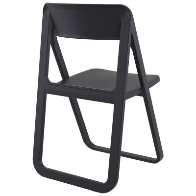 Siesta Dream Commercial Grade Indoor / Outdoor Folding Chair, Black
