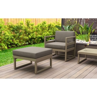 Siesta Mykonos Commercial Grade Outdoor Coffee Table, 65cm, Taupe