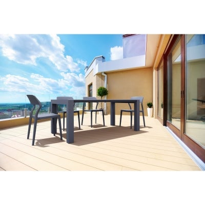 Siesta Snow Commercial Grade Indoor / Outdoor Dining Chair, Anthracite