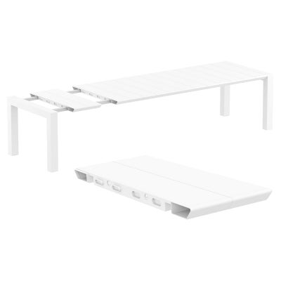 Siesta Vegas Commercial Grade Outdoor Extendable Dining Table, 260-300cm, White