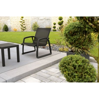 Siesta Pacific Commercial Grade Indoor / Outdoor Lounge Armchair, Black