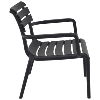 Siesta Paris Commercial Grade Indoor / Outdoor Lounge Armchair, Black