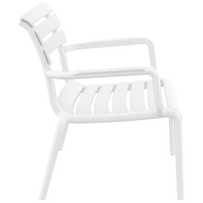 Siesta Paris Commercial Grade Indoor / Outdoor Lounge Armchair, White
