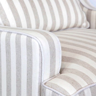 Bondi Fabric Armchair, Taupe Stripe