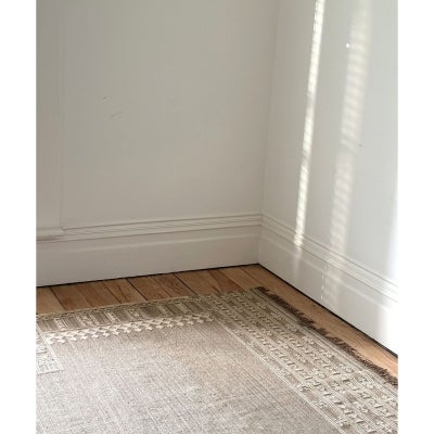 Sundara Handmade Wool & Cotton Runner Rug, 280x80cm, Sand 