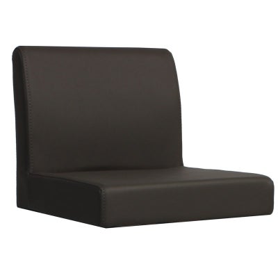Fuji V2 Commercial Grade Vinyl Upholstered Stainless Steel Counter Stool - Charcoal