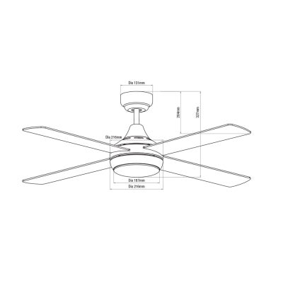 Martec Link AC Ceiling Fan with CCT Dimmable LED Light, 122cm/48