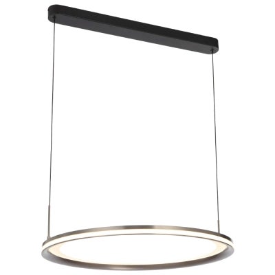 Fulcrum Aluminium Dimmable LED Single Ring Pendant Light, Large