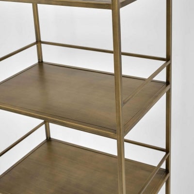 Burnley Steel Display Shelf, Brass