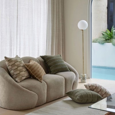 Amalfi Amani Glass & Marble Floor Lamp