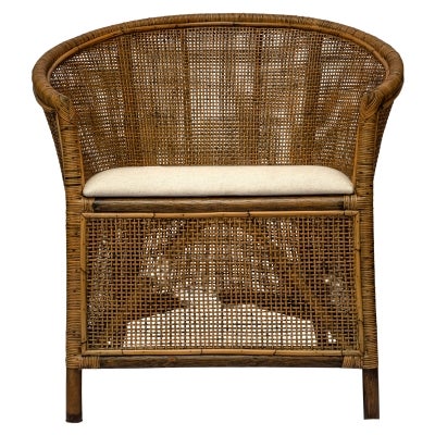 Ophelia Rattan Armchair, Mango Teak