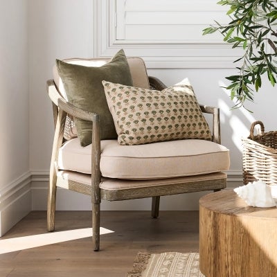 Brighton Ashwood & Rattan Armchair