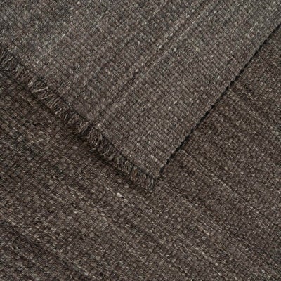 Herringbone Matrix Hand Knotted Wool Rug, 365x457cm, Granite
