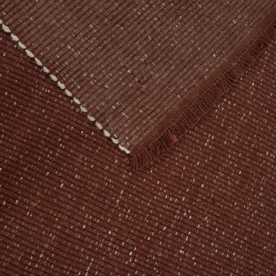 Herringbone Matrix Hand Knotted Wool Rug, 365x457cm, Rust