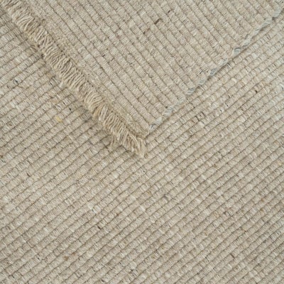 Herringbone Matrix Hand Knotted Wool Rug, 365x457cm, Taupe