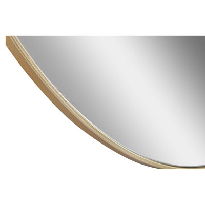 Stella Iron Frame Round Wall Mirror, 80cm, Gold