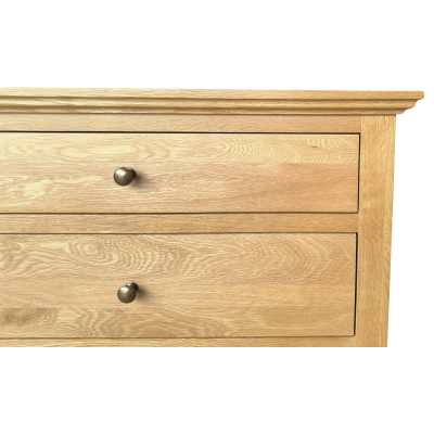 Emmerson II Oak Timber Bedside Table, Large, Natural Oak