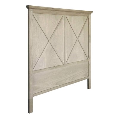 Aston Oak Timber Bed Headboard, King Single, Weathered Oak