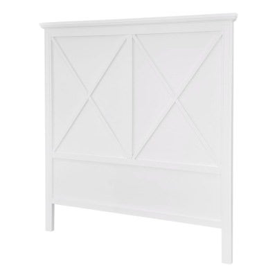 Aston Birch Timber Bed Headboard, King Single, Matt White