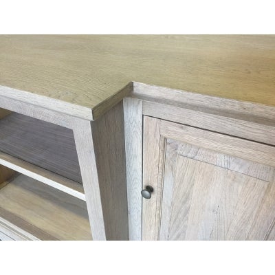 Oakland Oak Timber 2 Door TV Unit, 144cm, Weathered Oak