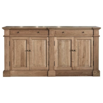 Robin Oak Timber 4 Door 2 Drawer Sideboard, 160cm, Natural Oak
