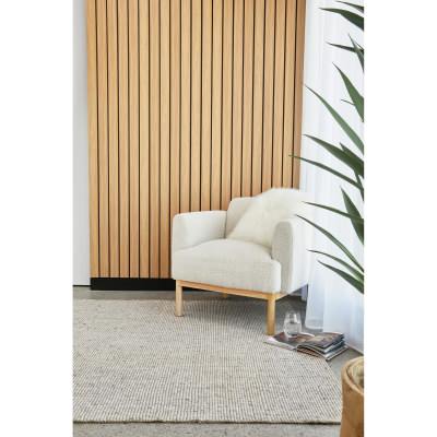 Harlow Ariel Hand Loomed Wool & Jute Rug, 190x280cm, Beige