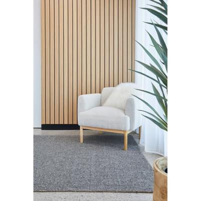 Harlow Ariel Hand Loomed Wool & Jute Rug, 280x190cm, Graphite