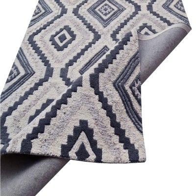 Matrix No.6346 Handwoven Wool Runner Rug, 300x80cm