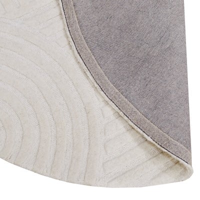Unity No.6230 Handwoven Wool Round Rug, 160cm, Ivory