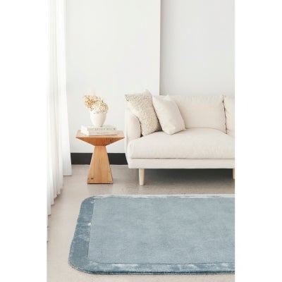 Hugo Hand Tufted Modern Wool Rug, 155x225cm, Blue